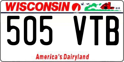 WI license plate 505VTB