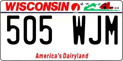 WI license plate 505WJM