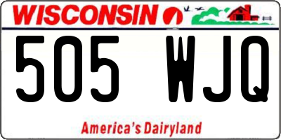WI license plate 505WJQ