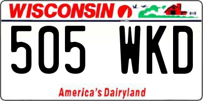 WI license plate 505WKD