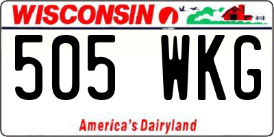 WI license plate 505WKG