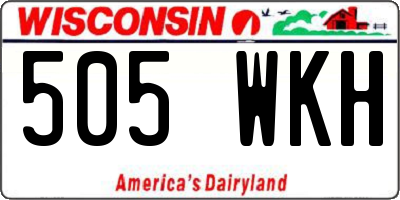 WI license plate 505WKH