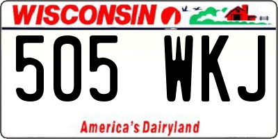 WI license plate 505WKJ