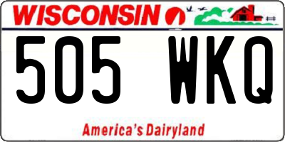 WI license plate 505WKQ