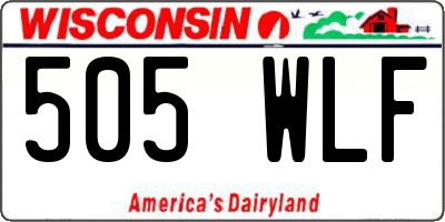 WI license plate 505WLF