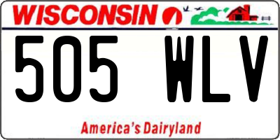 WI license plate 505WLV