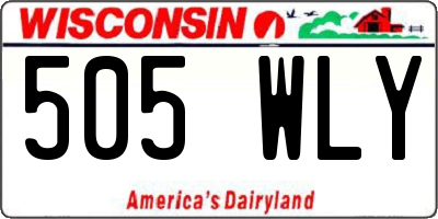 WI license plate 505WLY