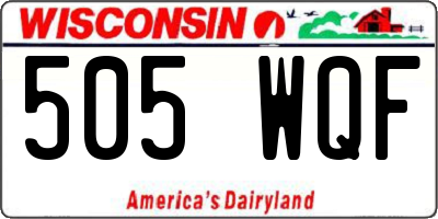 WI license plate 505WQF