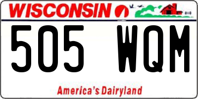 WI license plate 505WQM
