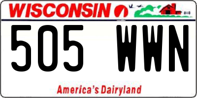 WI license plate 505WWN