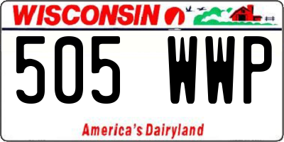 WI license plate 505WWP