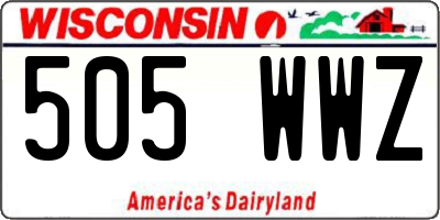 WI license plate 505WWZ