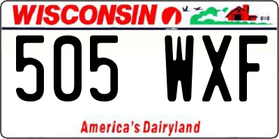 WI license plate 505WXF