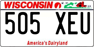WI license plate 505XEU
