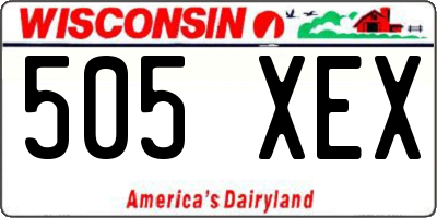 WI license plate 505XEX