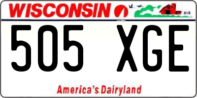 WI license plate 505XGE