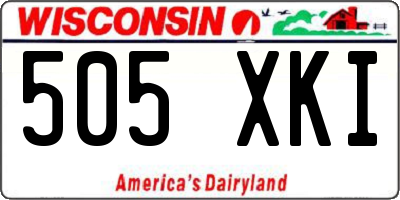 WI license plate 505XKI