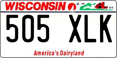 WI license plate 505XLK