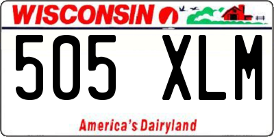 WI license plate 505XLM