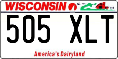 WI license plate 505XLT