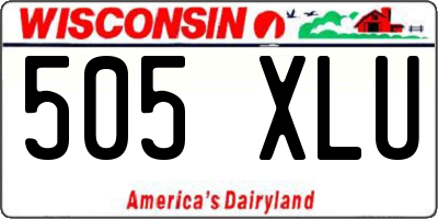 WI license plate 505XLU