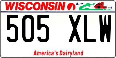 WI license plate 505XLW
