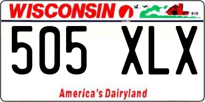 WI license plate 505XLX