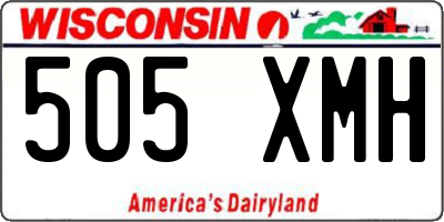 WI license plate 505XMH