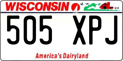 WI license plate 505XPJ