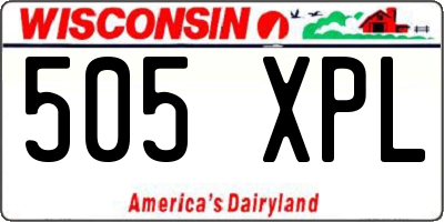 WI license plate 505XPL