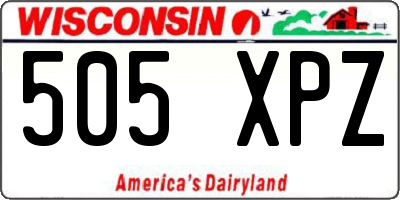 WI license plate 505XPZ