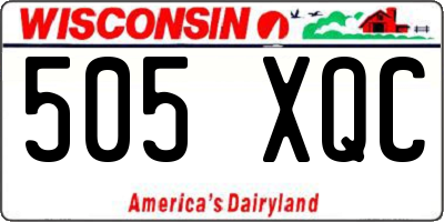 WI license plate 505XQC