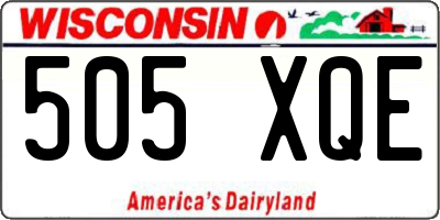 WI license plate 505XQE