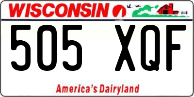 WI license plate 505XQF