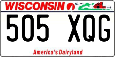 WI license plate 505XQG