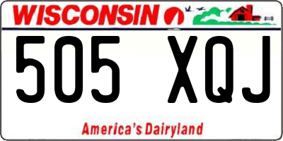 WI license plate 505XQJ