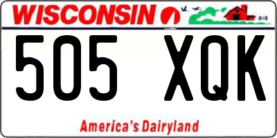 WI license plate 505XQK