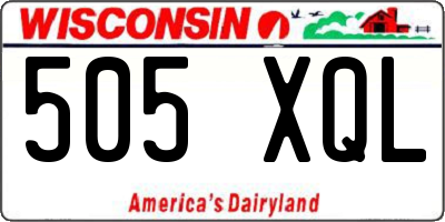 WI license plate 505XQL