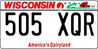 WI license plate 505XQR