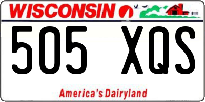 WI license plate 505XQS