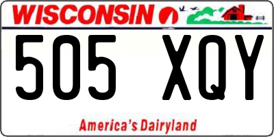 WI license plate 505XQY