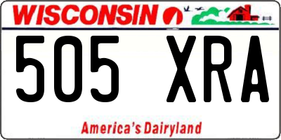 WI license plate 505XRA