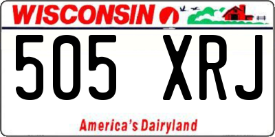 WI license plate 505XRJ