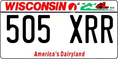 WI license plate 505XRR