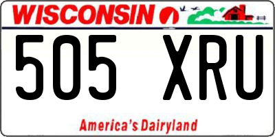 WI license plate 505XRU
