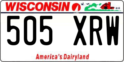WI license plate 505XRW