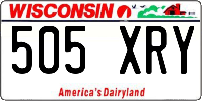 WI license plate 505XRY