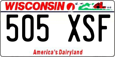 WI license plate 505XSF