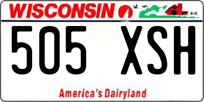 WI license plate 505XSH