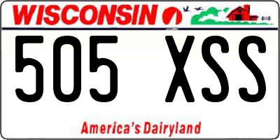 WI license plate 505XSS